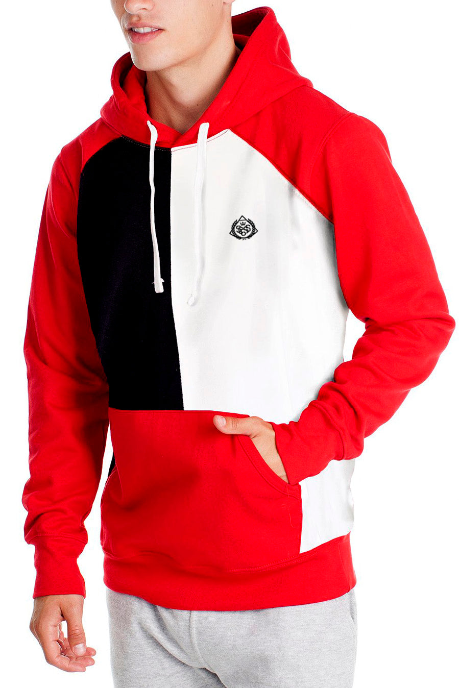 Red and white hot sale vans hoodie